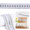 White lace with hollowed-out heart-shaped lace full image